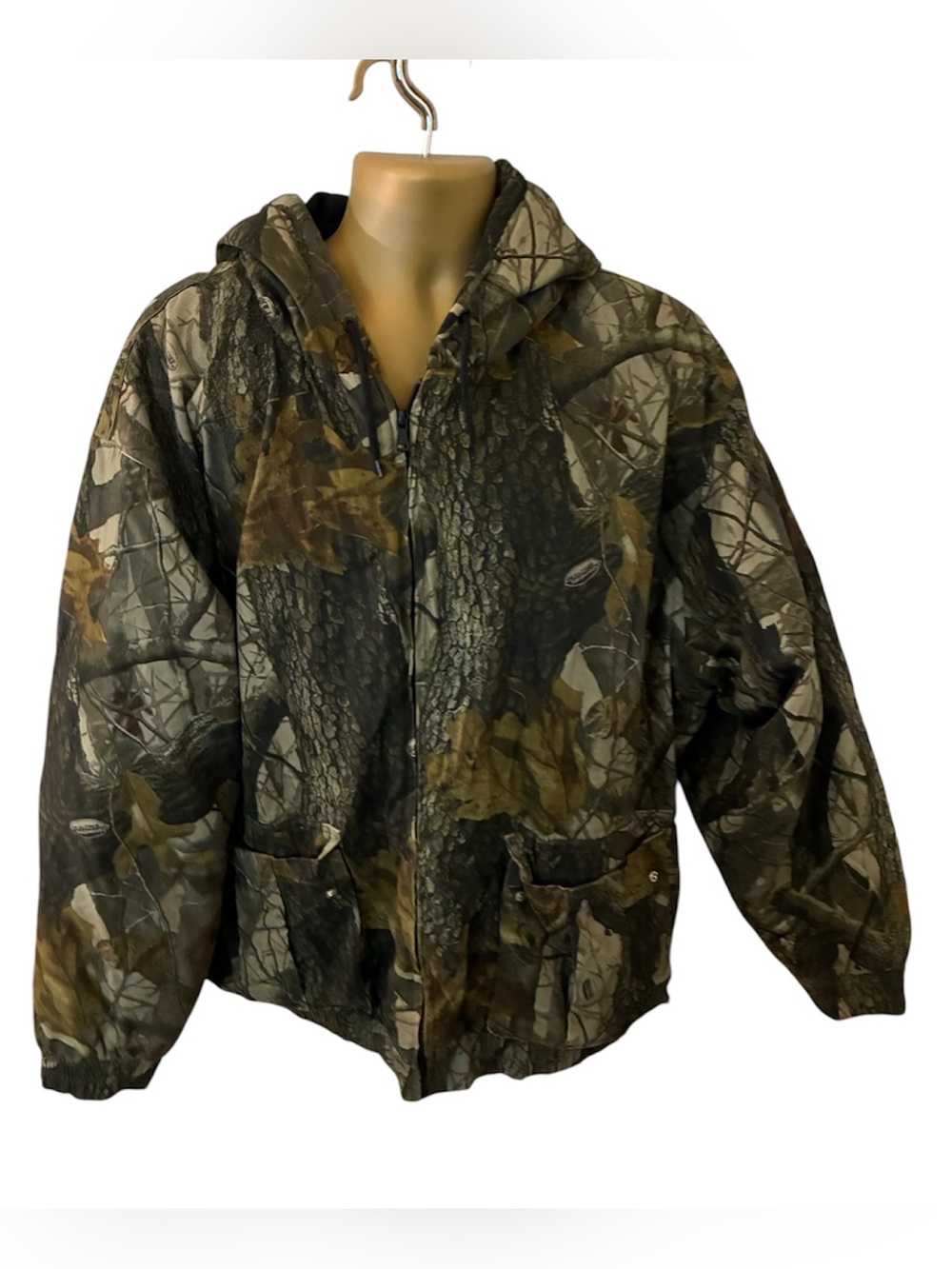 VTG Y2K Outfitters Ridge Realtree Hardwoods Camo Insulated Hunting Jacket 2XL
